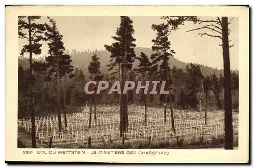 Cartes postales MilitariaCol du wettstein Le cimetiere des allemands