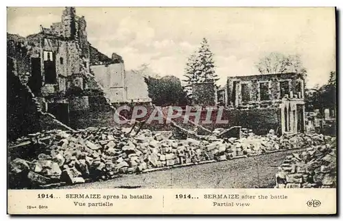 Cartes postales Militaria Sermaize Apres la Bataille Vue Partielle