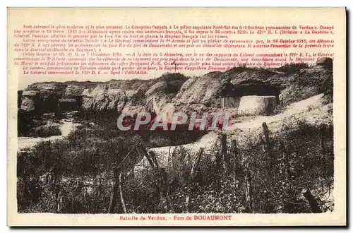 Cartes postales Militaria Bataille de Verdon Fort de Douaumont