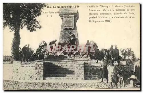 Ansichtskarte AK Militaria La Guerre Bataille de l Ourcq Etrepilly