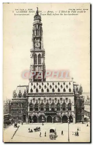 Cartes postales Militaria Guerre Arras L Hotel de Ville