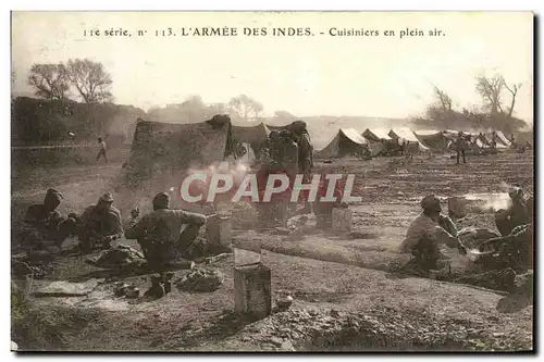 Ansichtskarte AK Militaria L Armee Des Indes Cuisiniers en Plein Air