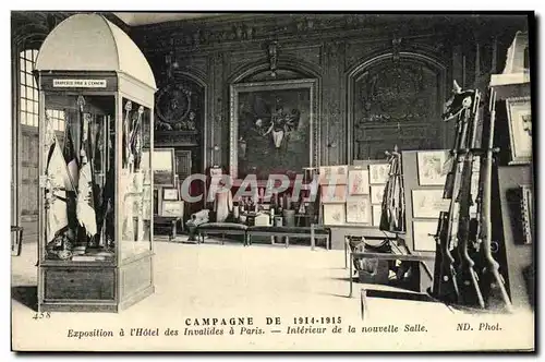 Cartes postales Militaria Campagne De Exposition a l Hotel des Invalides a Paris Interieur de la Nouvelle Salle