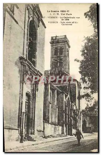 Cartes postales Verdun la cathedrale vue de cote