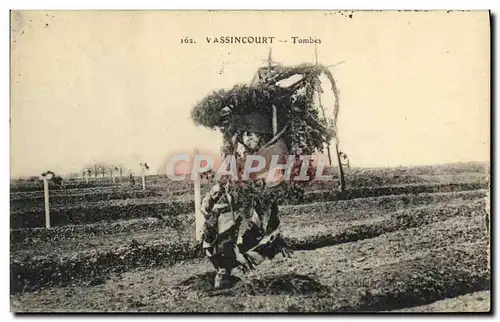 Cartes postales Vassincourt Tombes Militaria