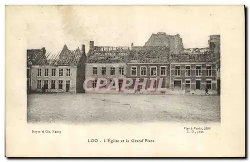 Cartes postales Loo L Eglise et la Grand Palace Militaria