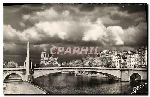 Ansichtskarte AK Notre Paris Notre Dame sous un ciel d orage