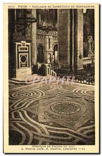 Cartes postales Paris Basilique du Sacre Coeur de Montmartre Mosaique du coeur