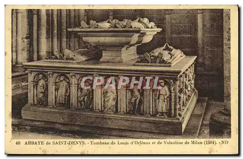 Ansichtskarte AK Abbaye De Saint Denys Tombeau de Louis d Orleans et de Valentine de Milan