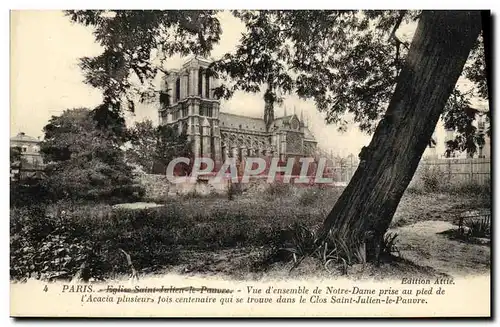 Ansichtskarte AK Paris Vue D ensemble de Notre Dame prise au pied de l acacia