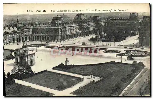 Cartes postales Paris Vue Generale du Louvre