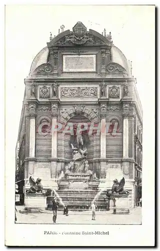 Cartes postales Paris Fontaine saint Michel