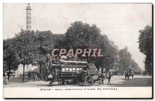 Ansichtskarte AK Paris Boul Sebastopol et place du Chatelet