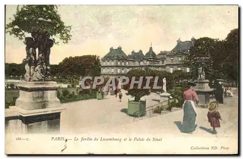 Ansichtskarte AK Paris Jardin du Luxembourg et palais du Senat