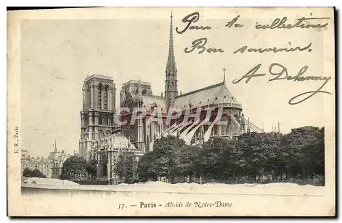 Cartes postales Paris Abside de Notre Dame