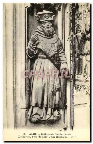 Cartes postales Albi Cathedrale ste cecile Zacharias pere de saint Jean Baptiste