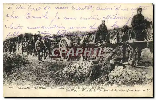 Ansichtskarte AK L artillerie anglaise a la bataille de l Aisne Militaria