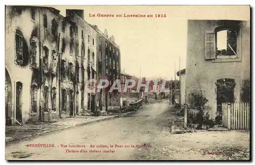 Cartes postales Gerbeviller Vue Interieure Militaria