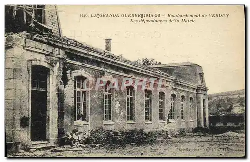 Ansichtskarte AK Bombardement de Verdun Les dependances de la mairie Militaria