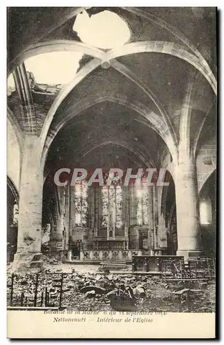 Ansichtskarte AK Militaria Nettancourt Interieur de l eglise