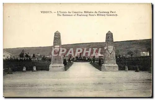 Ansichtskarte AK Militaria Verdun L Entree du Cimetiere militaire du Faubourg Pave