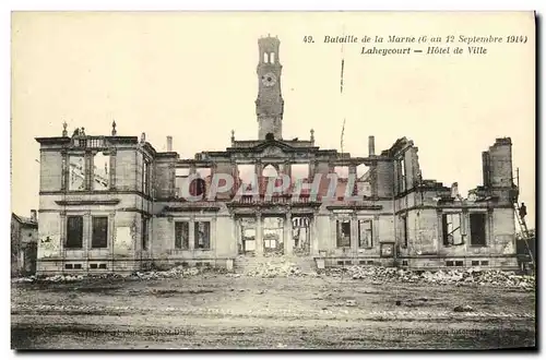 Ansichtskarte AK Militaria Bataille de la Marne Laheycourt Hotel de ville