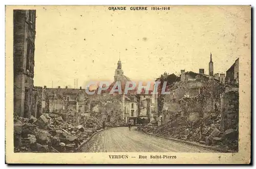 Cartes postales Militaria Verdun Rue Saint Pierre