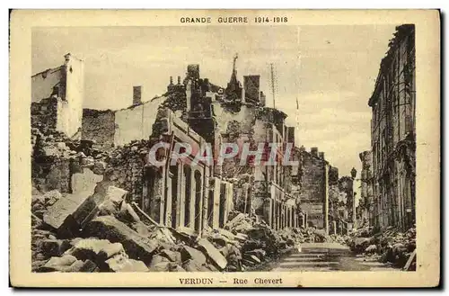 Cartes postales Militaria Verdun Rue Chevert