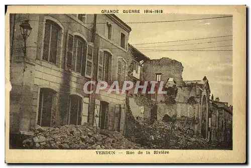 Cartes postales Militaria Verdun Rue de la Riviere