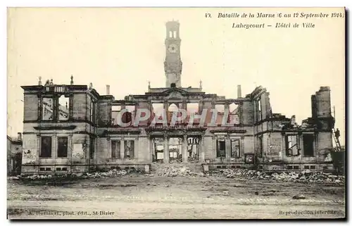 Cartes postales Militaria Laheycourt Hotel de ville