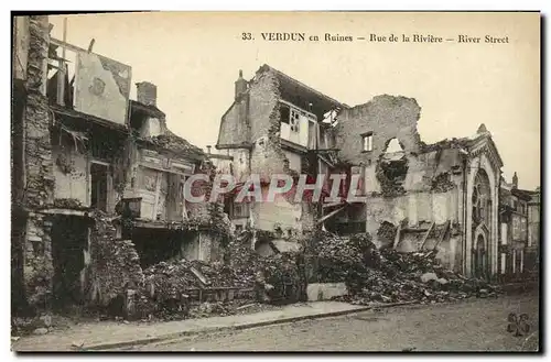 Ansichtskarte AK Militaria Verdun en Buines Rue de la Riviere