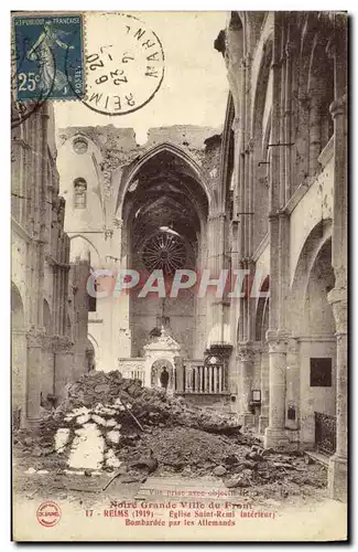 Cartes postales Militaria Reims Eglise Saint Remi