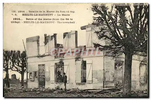 Cartes postales Militaria Heiltz le Maurupt la mairie