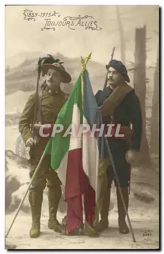 Ansichtskarte AK Militaria France Italie Toujours Allies