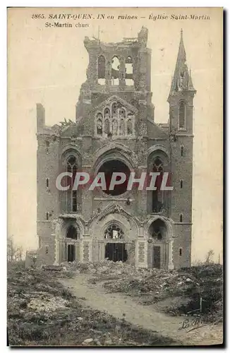 Ansichtskarte AK Militaria Saint Quen Eglise Saint Martin