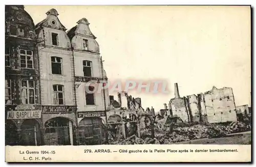 Ansichtskarte AK Militaria Arras Cote Gauche de la Petite place