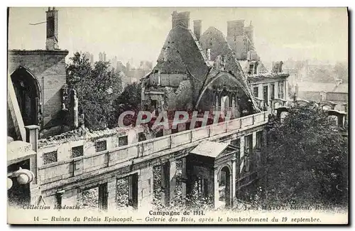 Ansichtskarte AK Militaria Ruines du Palais Episcopal Galerie des rois