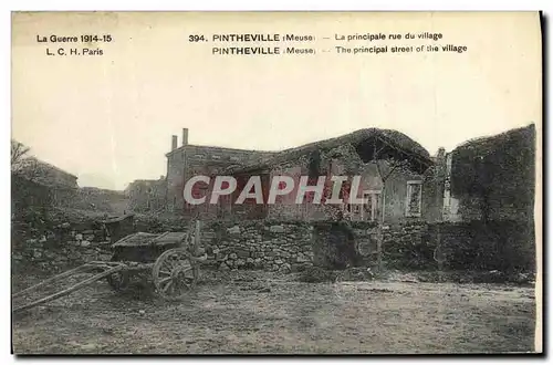 Cartes postales Militaria Pintheville La Principale rue du village