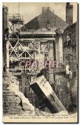 Cartes postales Militaria Amiens Maisons Bombardes de la rue des Trois Cailloux