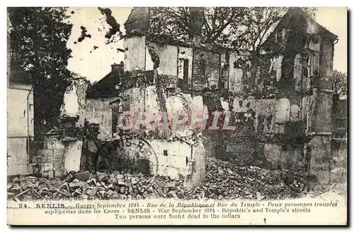 Ansichtskarte AK Militaria Senlis Rue de la Republique et rue du Temple