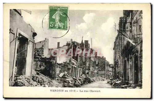 Ansichtskarte AK Militaria Verdun en 1916 La rue Chevert