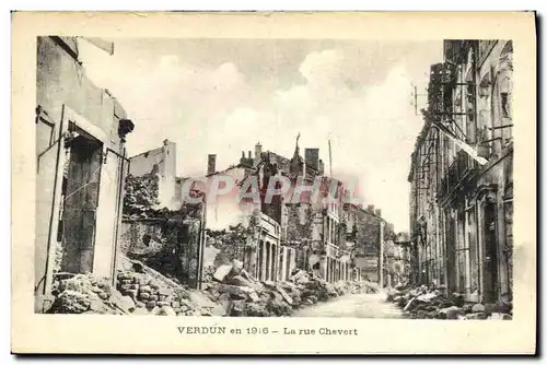 Ansichtskarte AK Militaria Verdun en 1916 La rue Chevert