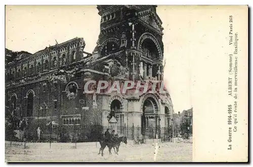 Cartes postales Militaria Albert Basilique