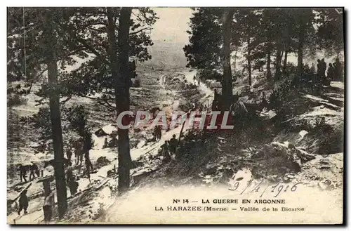 Cartes postales Militaria La guerre en Argonne Harazee Vallee de la Biesnie