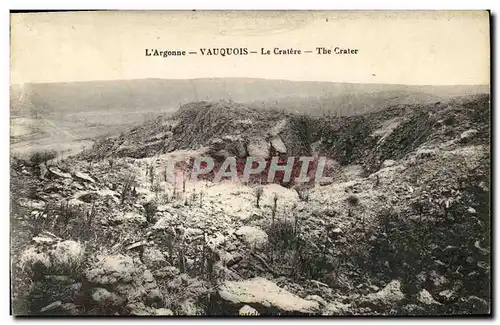 Cartes postales Militaria L Argonne Vauquois Le Cratere