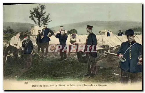 Cartes postales Militaria Deutsche Infanterie im Biwak