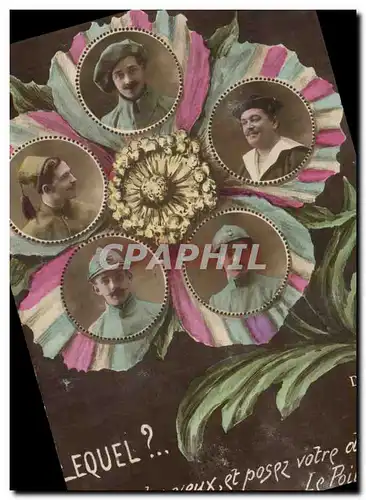 Cartes postales Militaria Soldats Fleur de Francfe