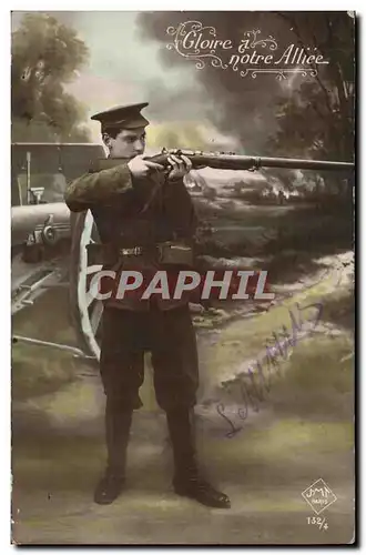 Ansichtskarte AK Militaria Gloire a notre Alliee Soldat