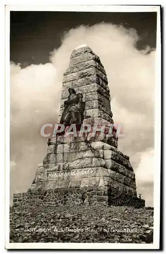 Cartes postales Militaria Monument Aux Diables Bleus au Grand Ballon