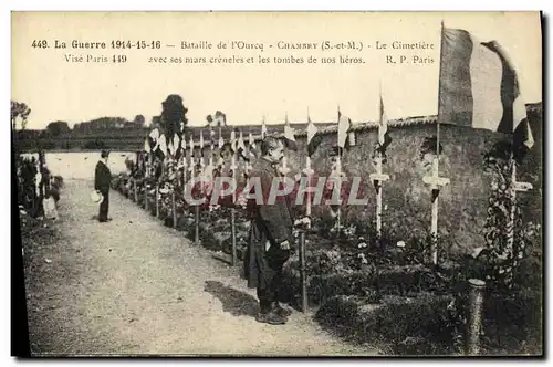 Ansichtskarte AK Militaria La Guerre Bataille de l Ourcq Chambry Le cimetiere